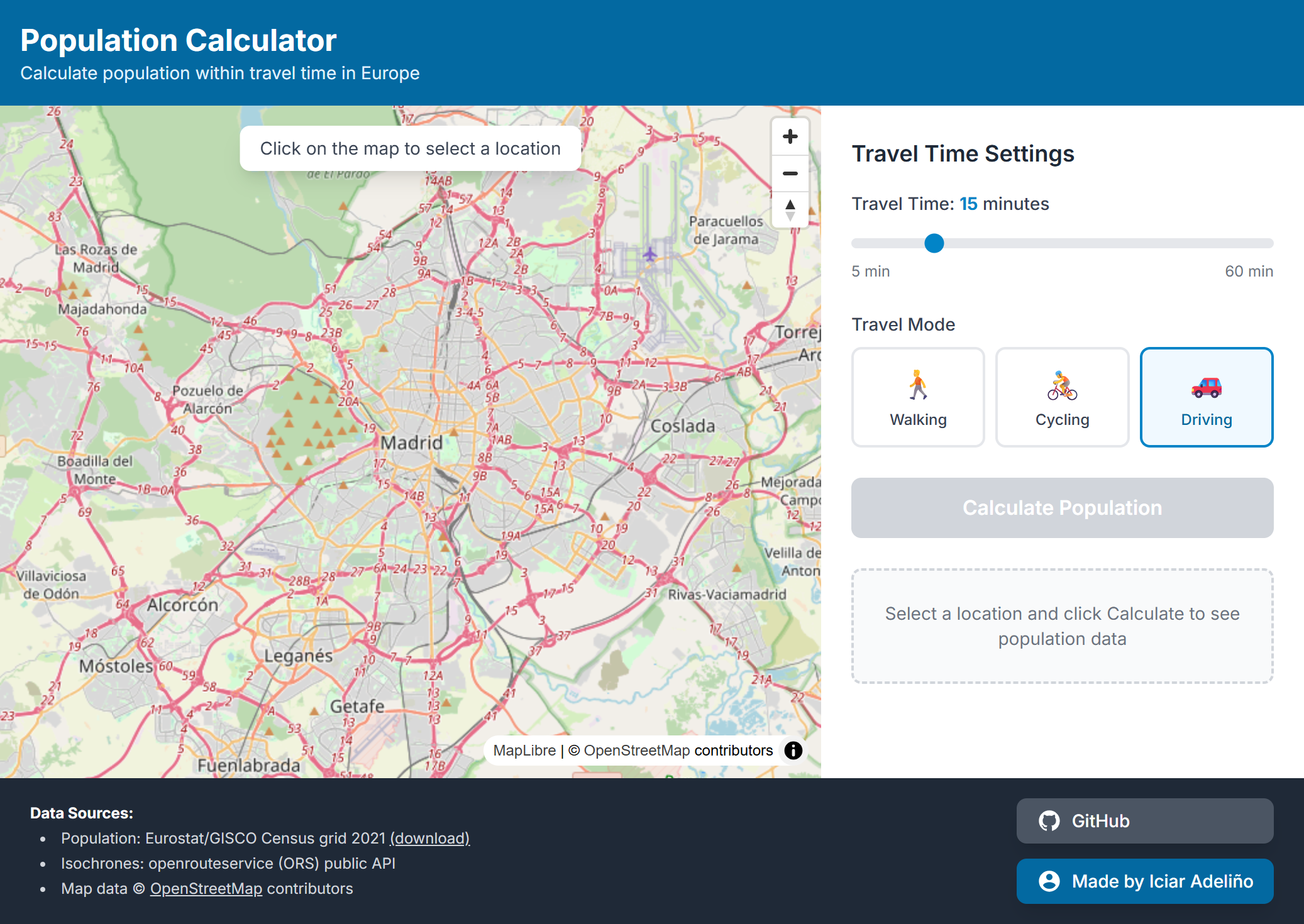 Population Calculator Application